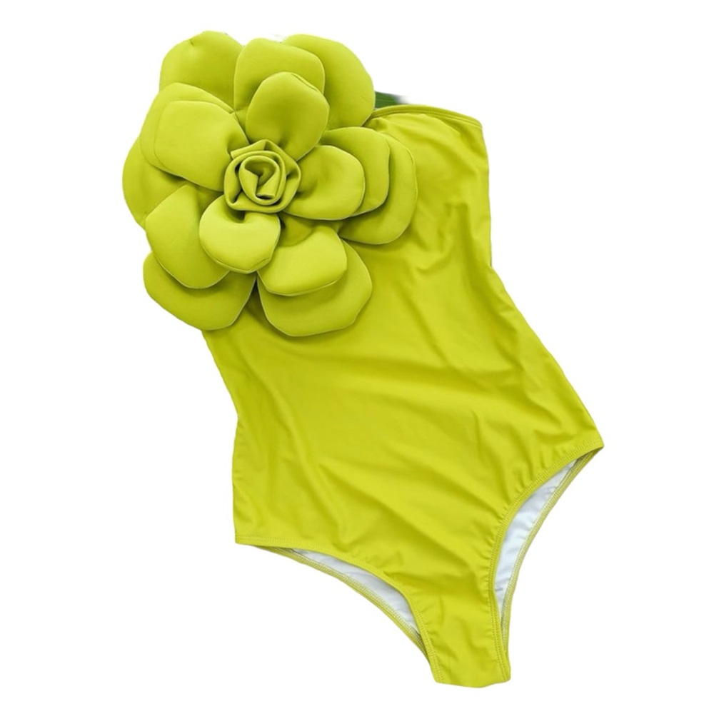 BNWT Sporlike Bathing Suit with 3D flower embelishment